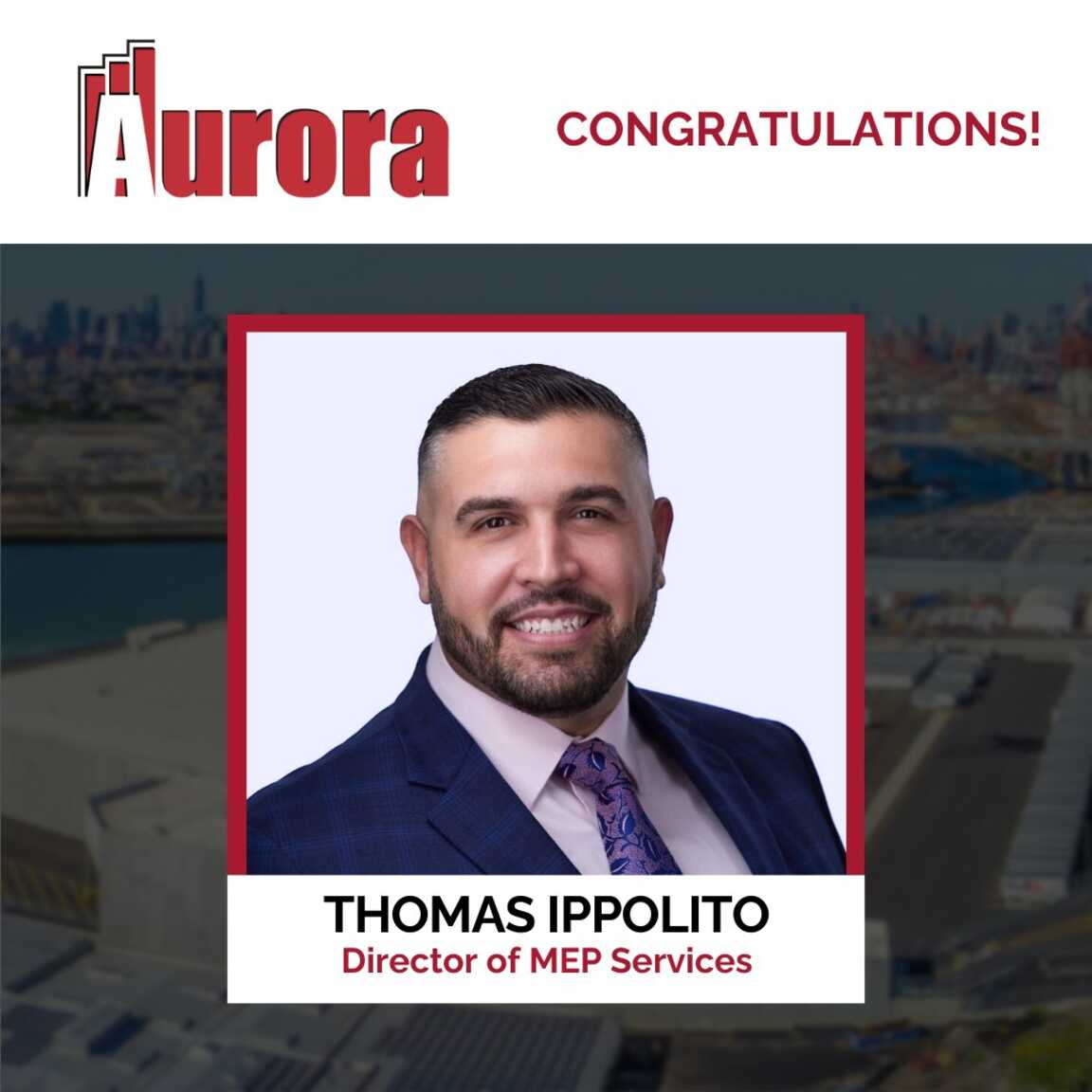 Thomas Ippolito Promotion to Director of MEP Services